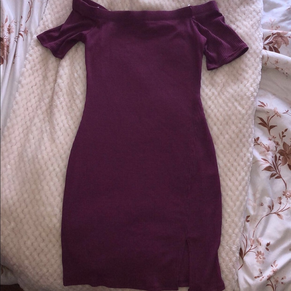 Purple tight dress